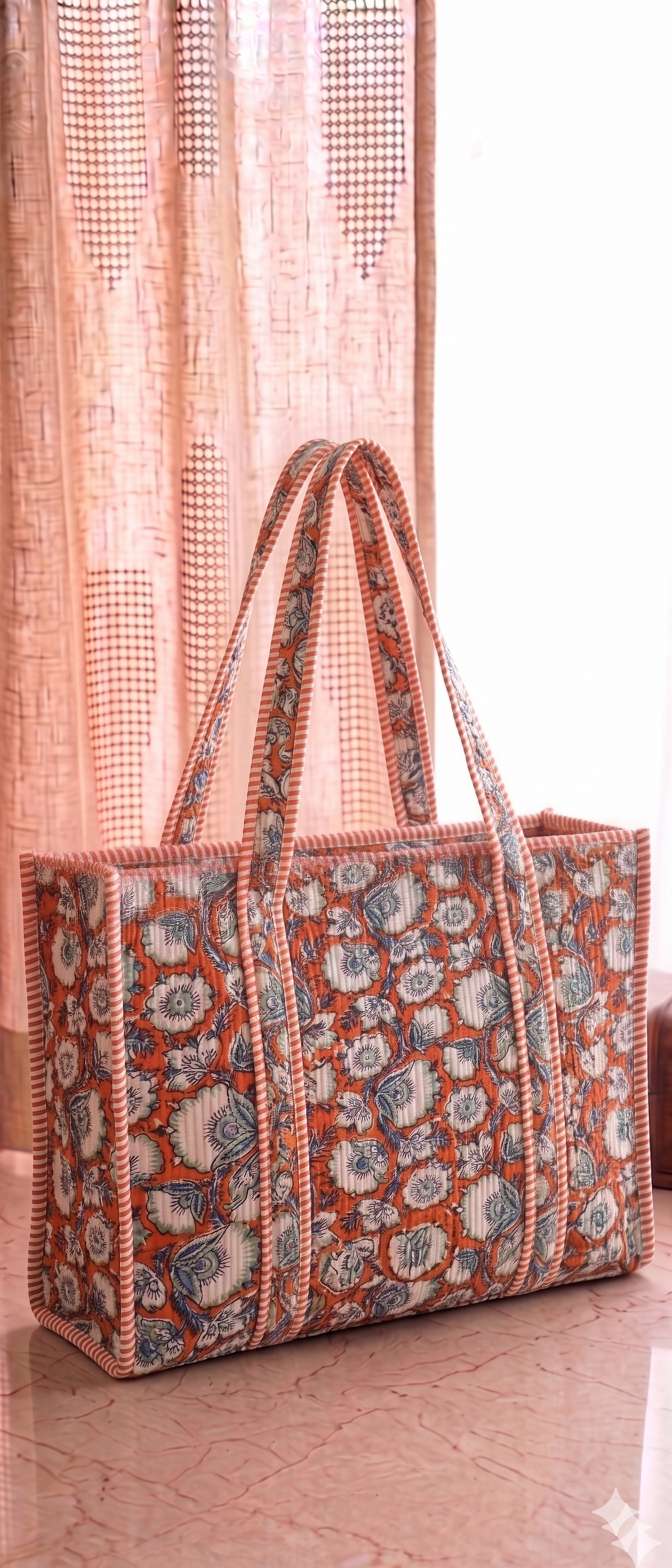 Terracotta Blossom Tote
