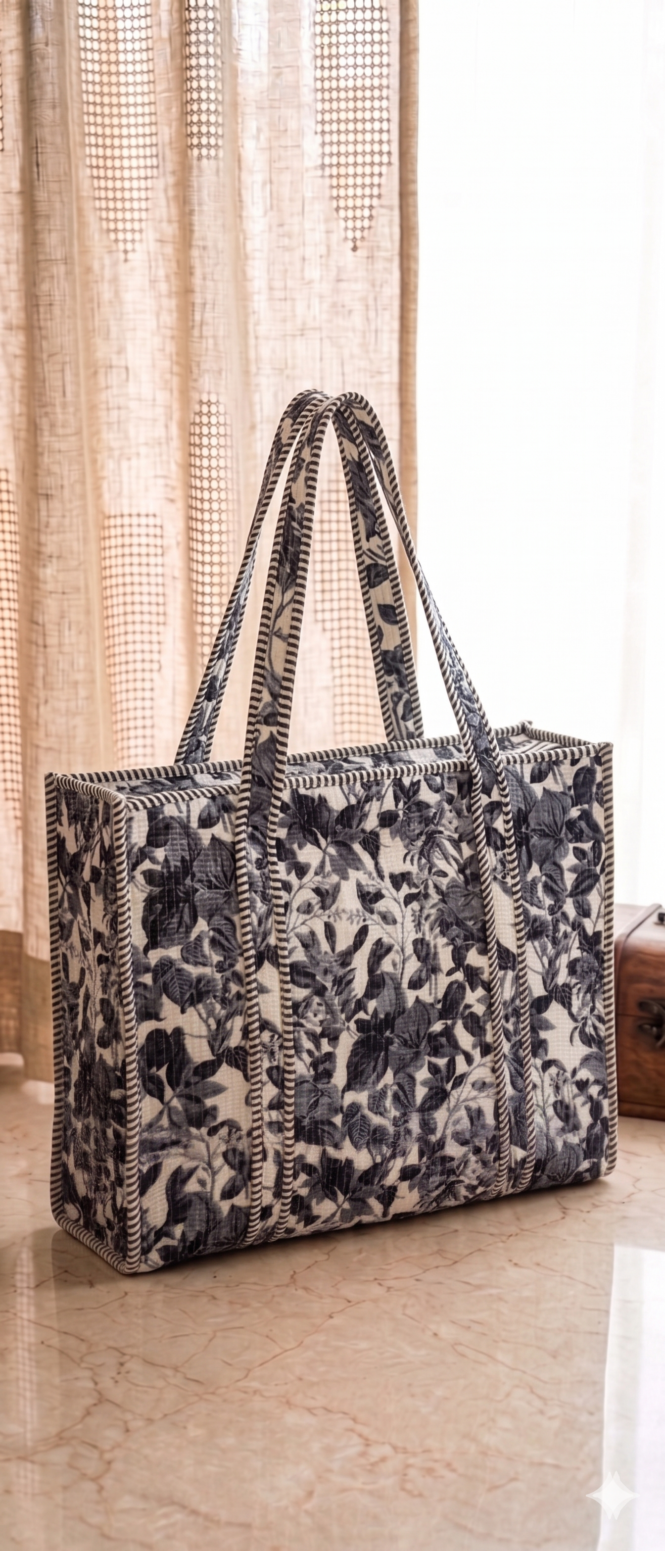 Graphite Vine Tote