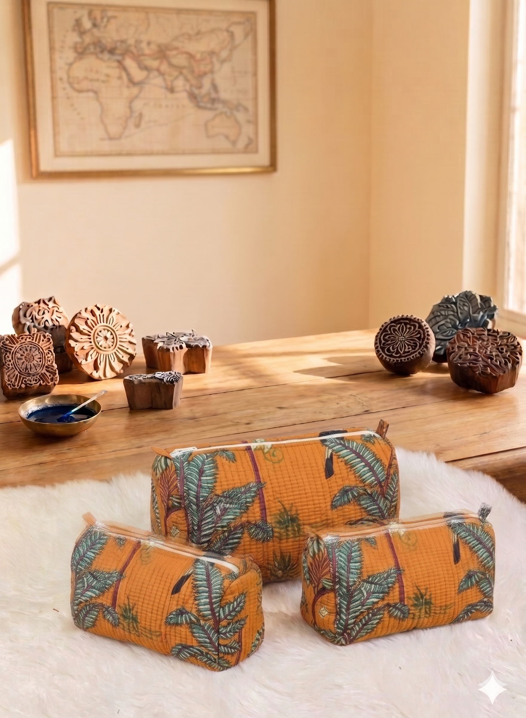 The Sunset Tropic Fern 3-Piece Vanity Set