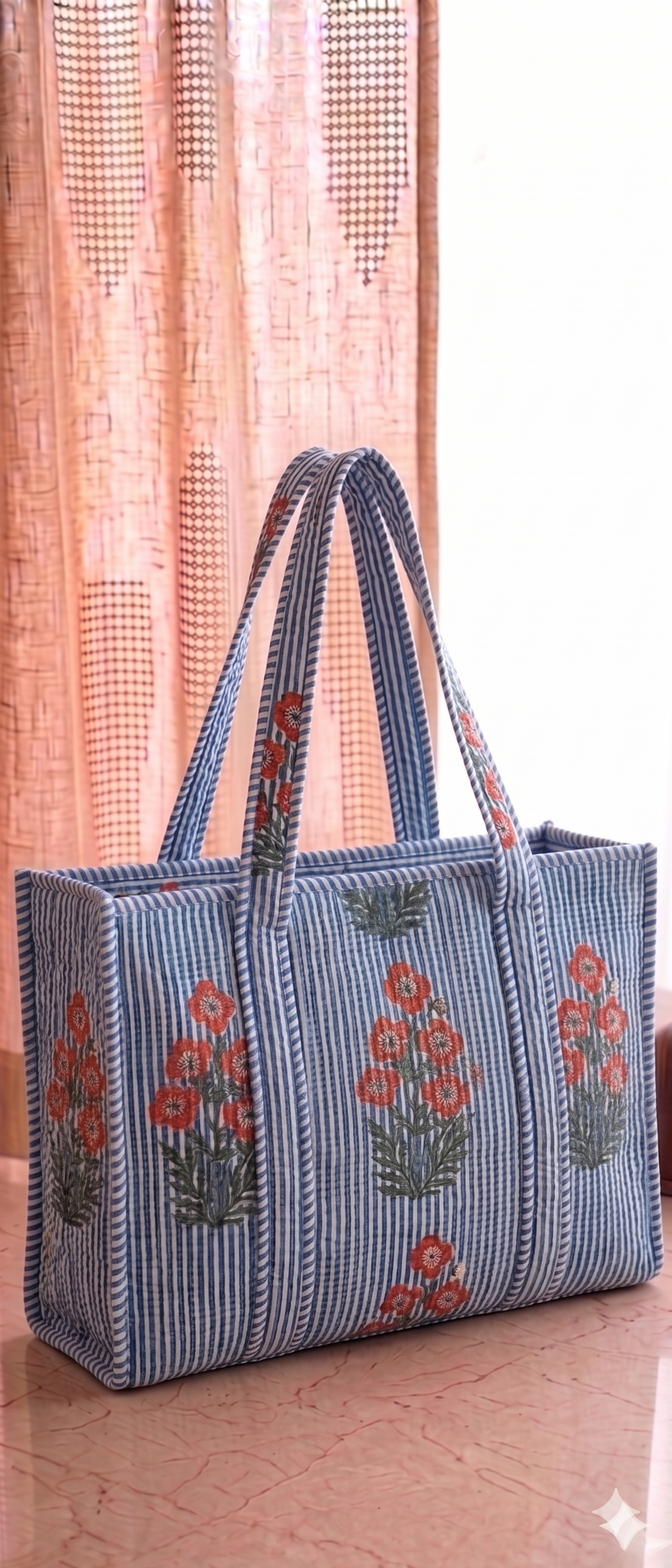 Riviera Poppy Tote