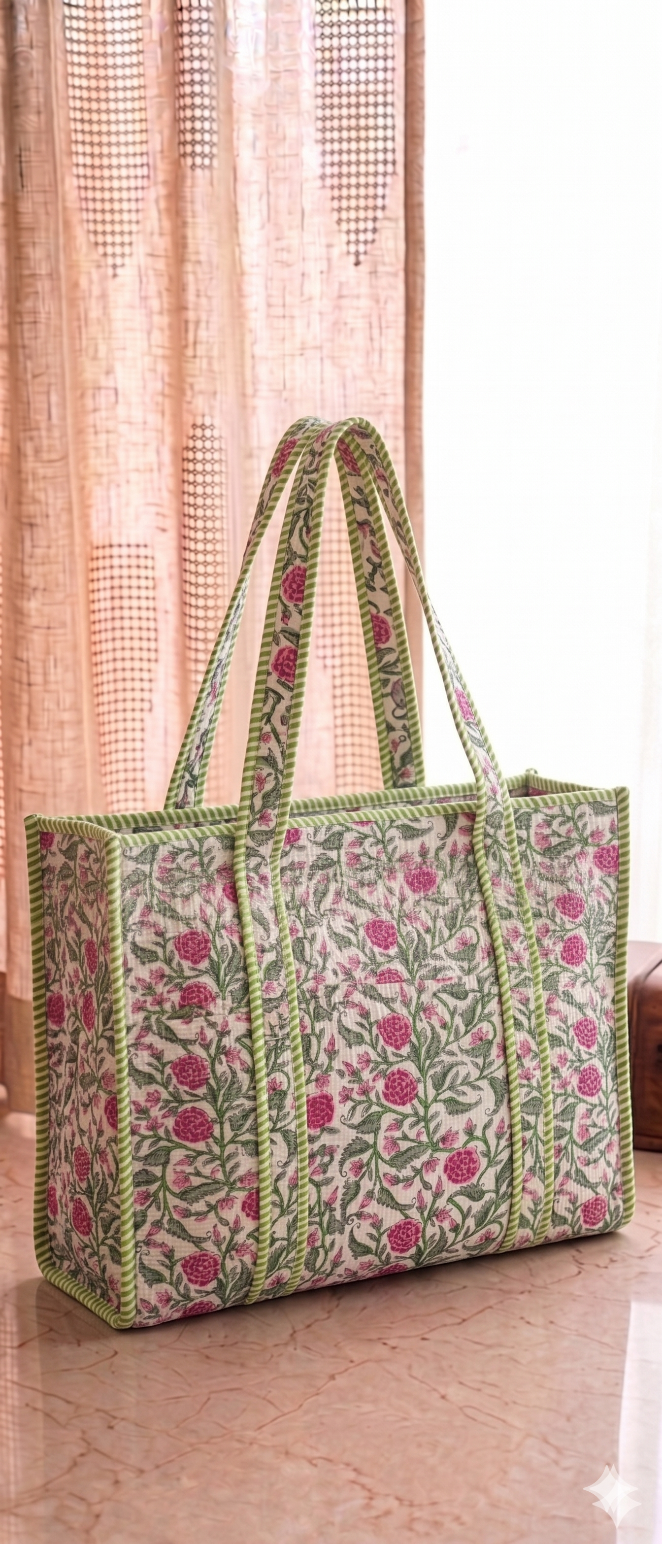 Rosevine Trellis Tote