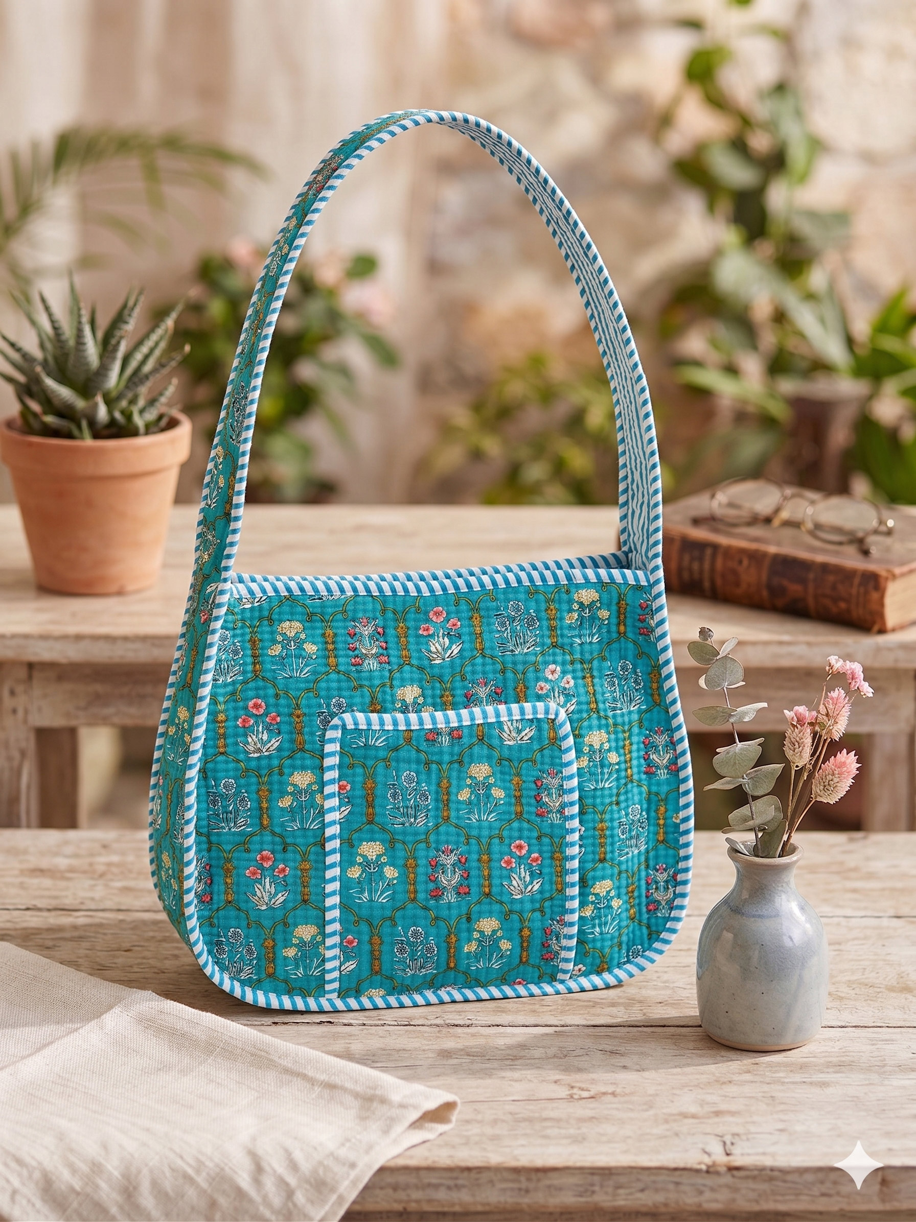 Teal Trellis Sling