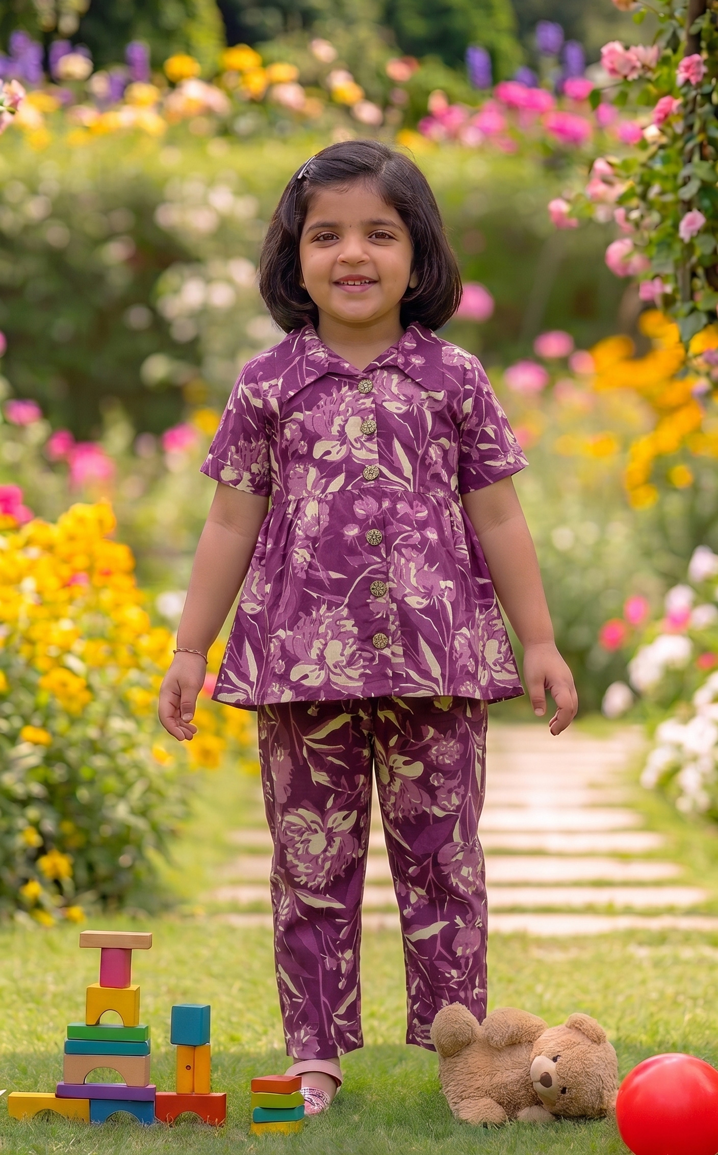 Purple Floral Co-ord