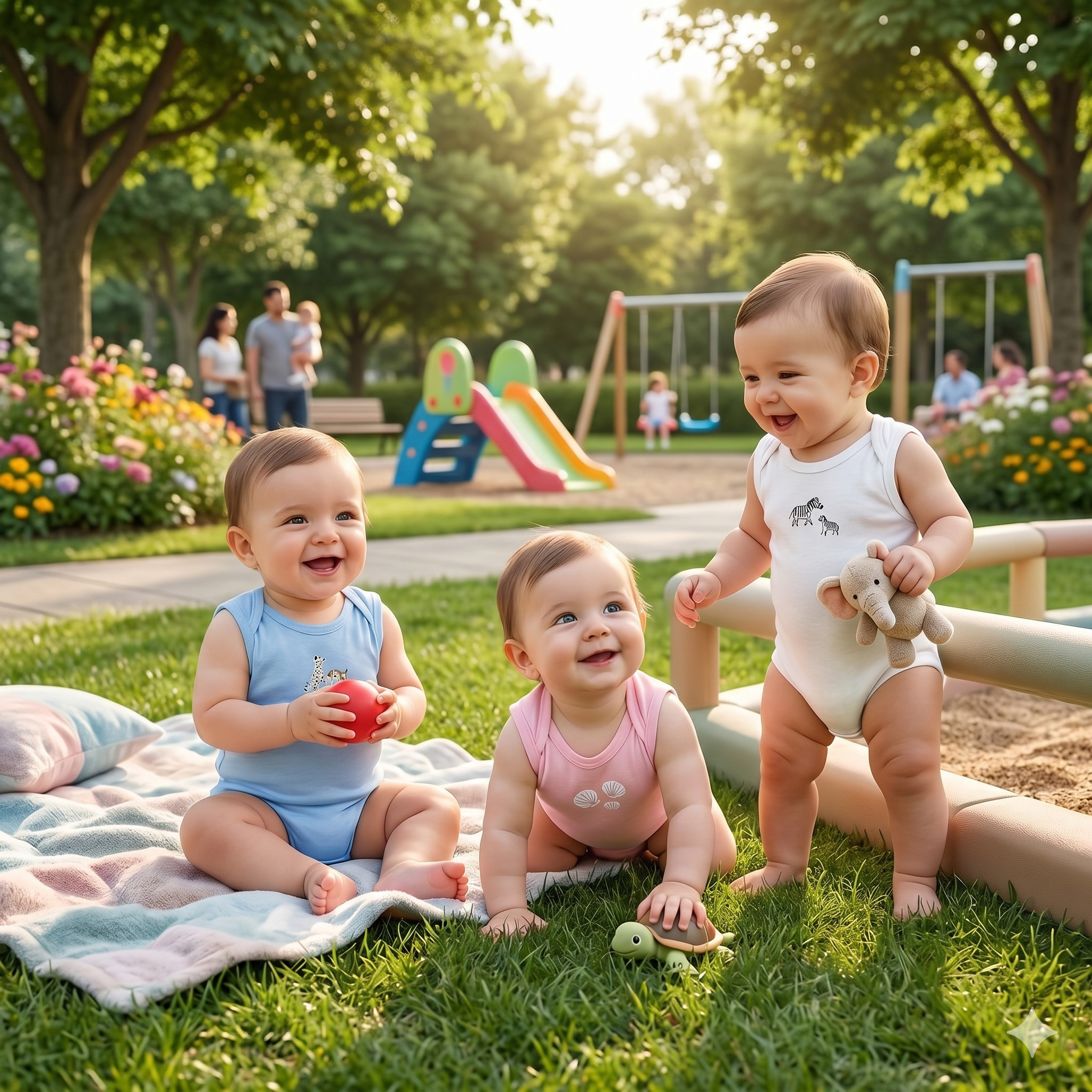 Summer Breeze Rompers(Pack of 3)