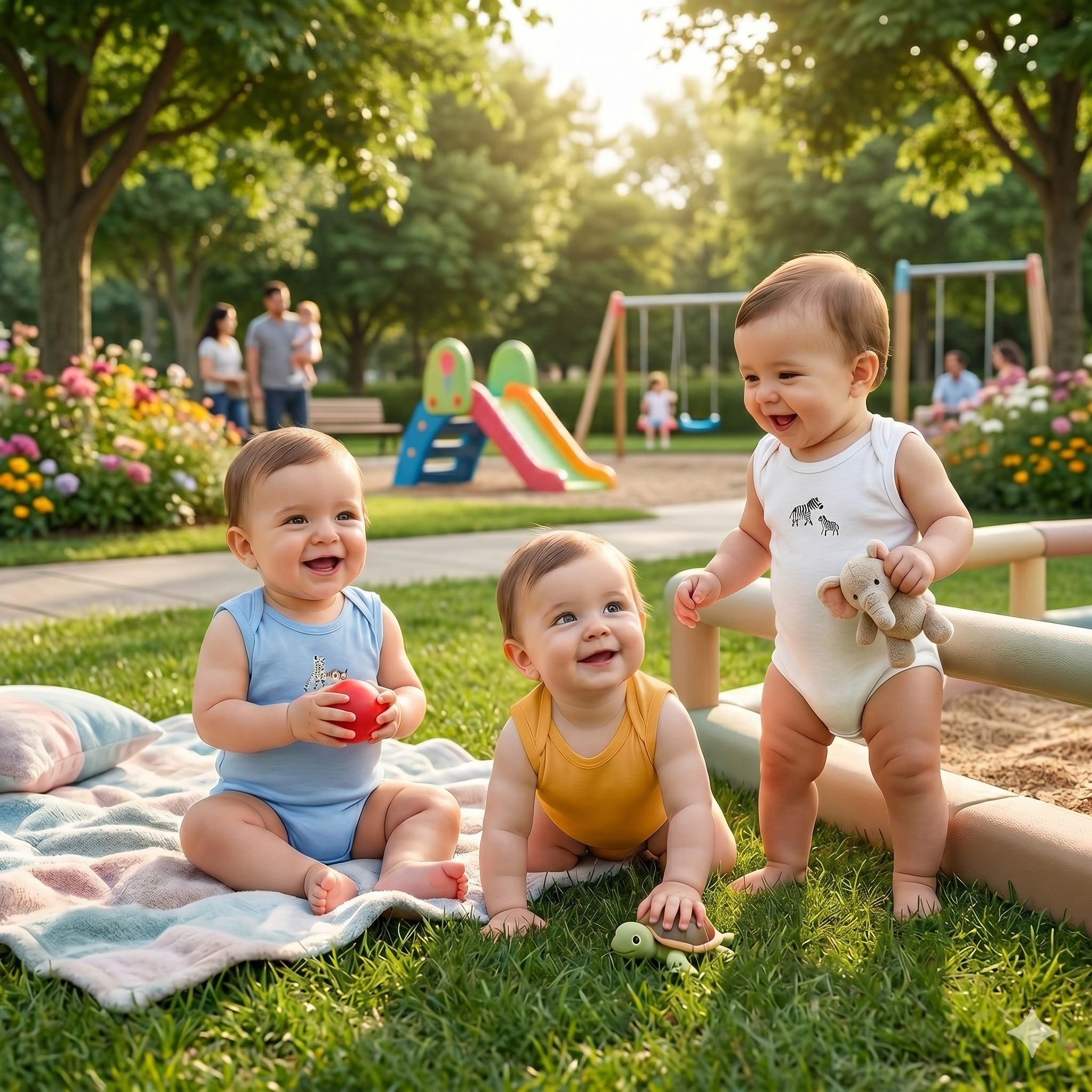 Summer Breeze Rompers(Pack of 3)